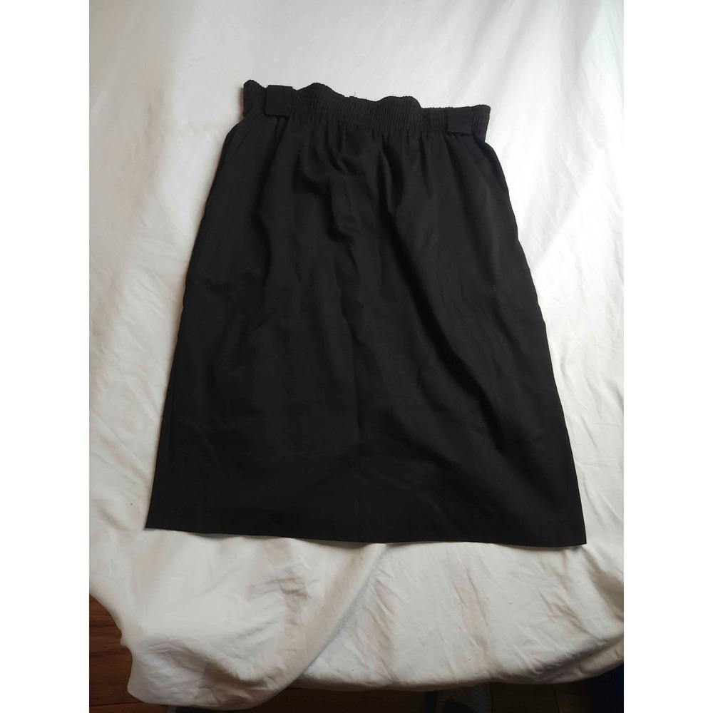 Briggs Skirt Womens 16 Black Knee Length Elastic Waist Pull On Pocket Workwear